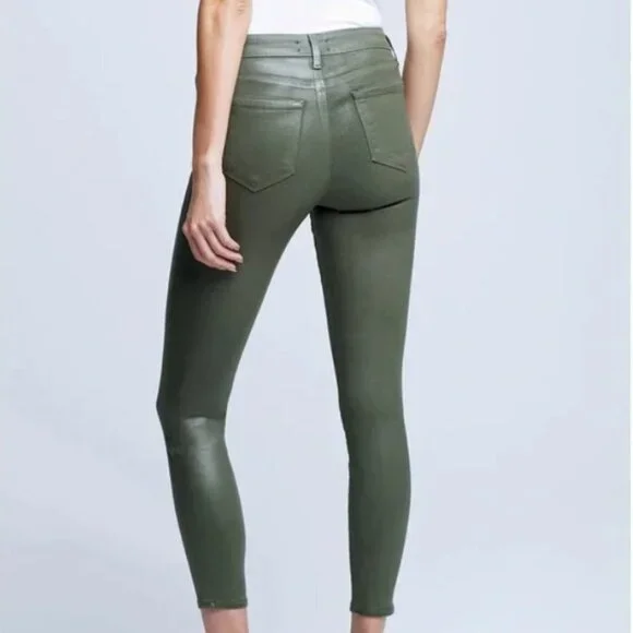 NEW L'Agence MargueriteHigh-RiseHunter CoatedJeans size 25 NWT